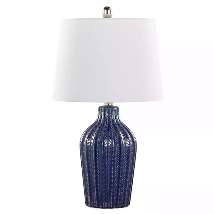 Table Lamps-Kirklands Home Navy Rockwell Table Lamps, Set of 2 Blue