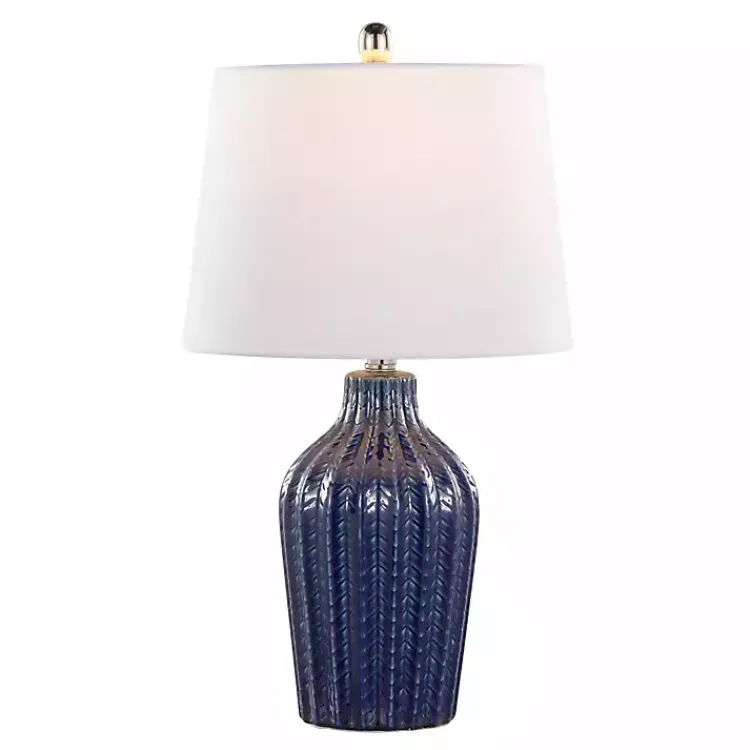 Table Lamps-Kirklands Home Navy Rockwell Table Lamps, Set of 2 Blue
