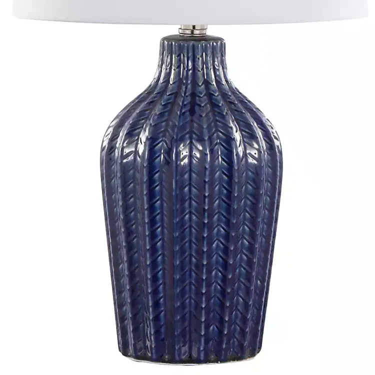 Table Lamps-Kirklands Home Navy Rockwell Table Lamps, Set of 2 Blue
