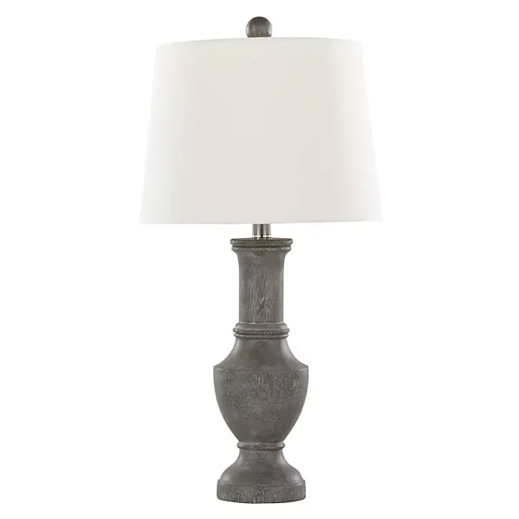 Table Lamps-Kirklands Home Dark Gray Chateau Table Lamps, Set of 2 White