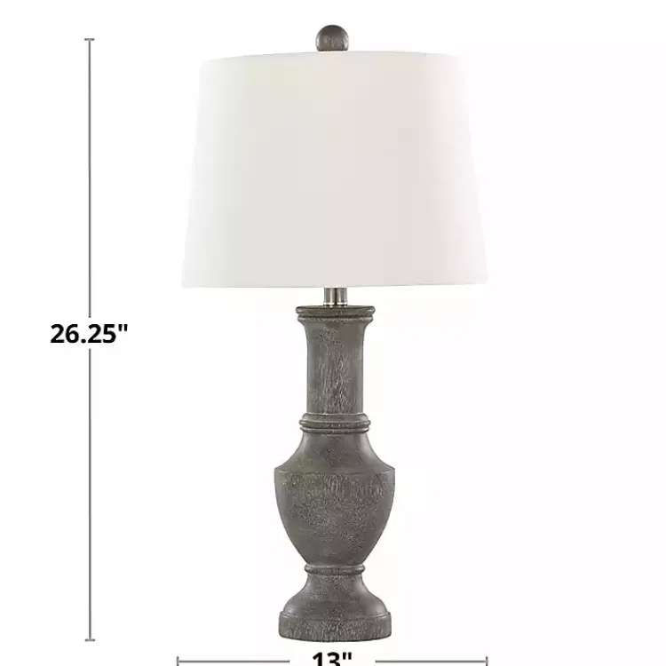 Table Lamps-Kirklands Home Dark Gray Chateau Table Lamps, Set of 2 White