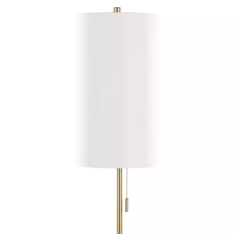 Floor Lamps-Kirklands Home Slim Gold Modern Floor Lamp White