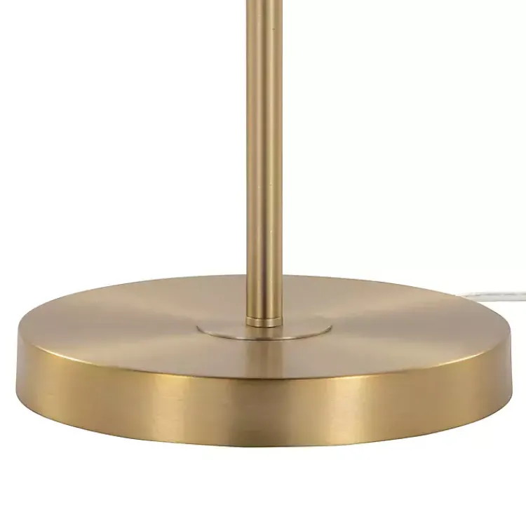 Floor Lamps-Kirklands Home Slim Gold Modern Floor Lamp White