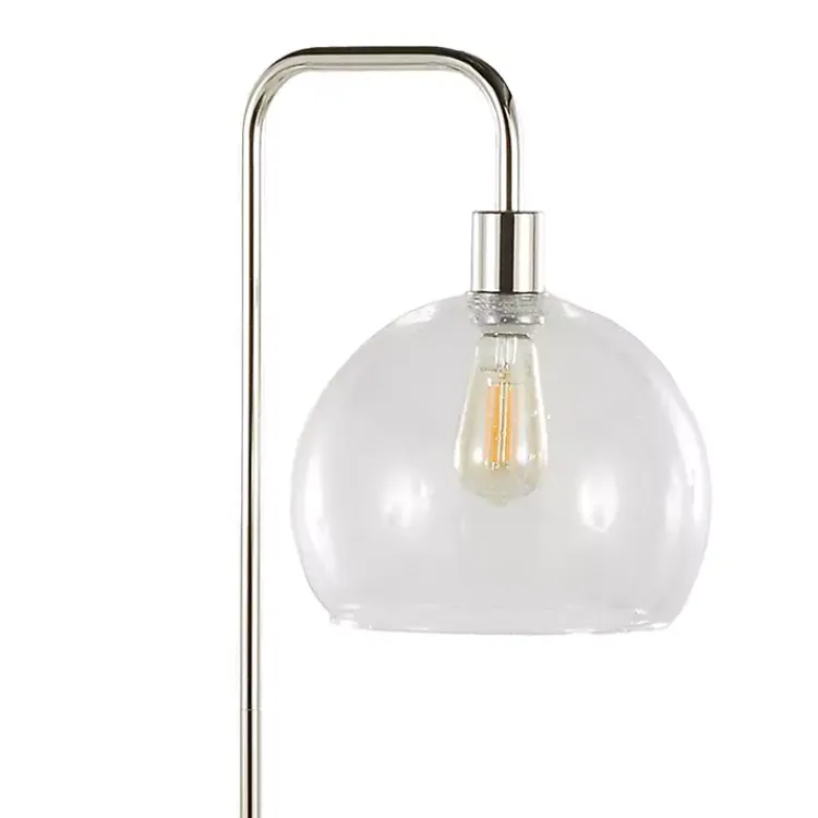 Floor Lamps-Kirklands Home Silver Metro Floor Lamp Clear