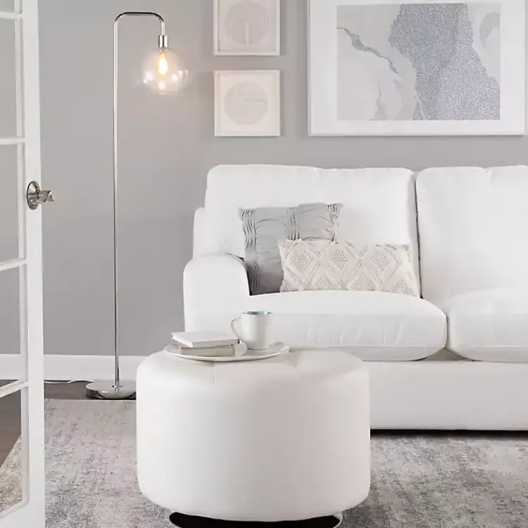 Floor Lamps-Kirklands Home Silver Metro Floor Lamp Clear