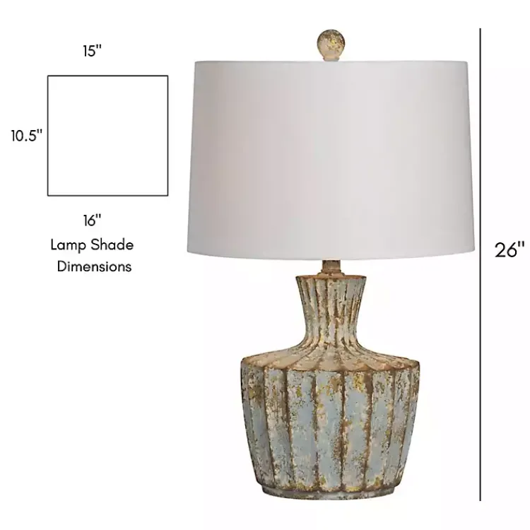 Table Lamps-Kirklands Home Pastel Blue Jada Table Lamp White