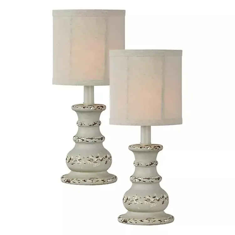 Table Lamps-Kirklands Home Woodlawn Blue Betty Mini Table Lamps, Set of 2