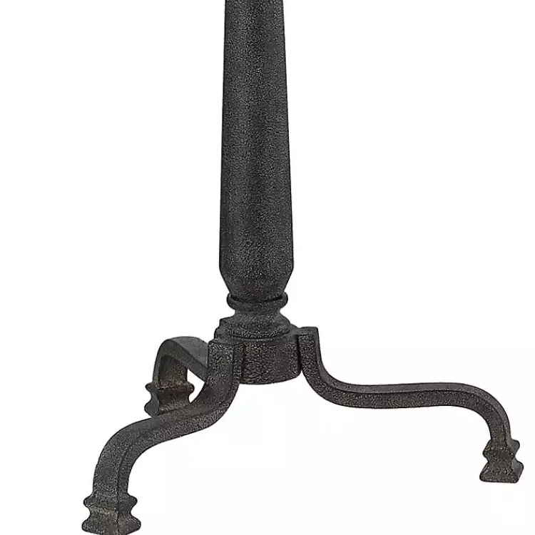 Floor Lamps-Kirklands Home Black Metal Antique Randy Floor Lamp White