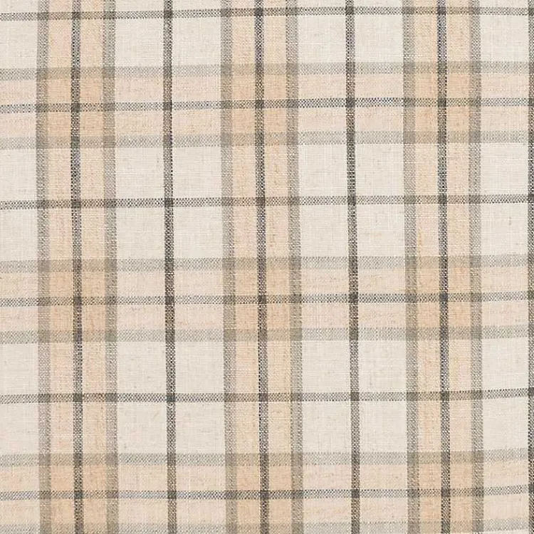 Accent Chairs-Kirklands Home Neutral Plaid Slipper Accent Chair