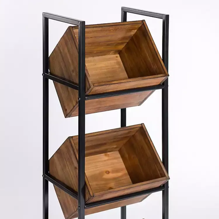 Office Furniture-Kirklands Home 3-Box Standing Storage Rack