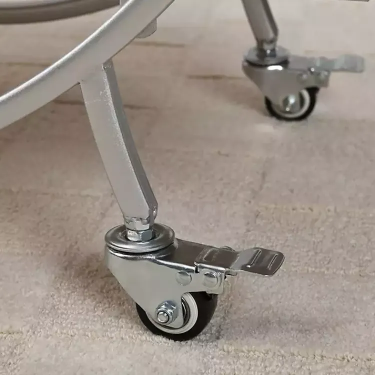 Kitchen Islands & Bar Carts-Kirklands Home Mirrored 2-Tier Odessa Bar Cart Silver