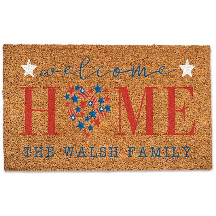 Doormats-Kirklands Home Patriotic Welcome Home Personalized Doormat