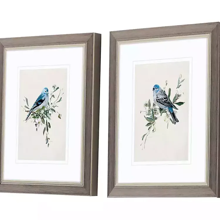 Framed Art-Kirklands Home Happy Bluebirds Framed Art Prints, Set of 2