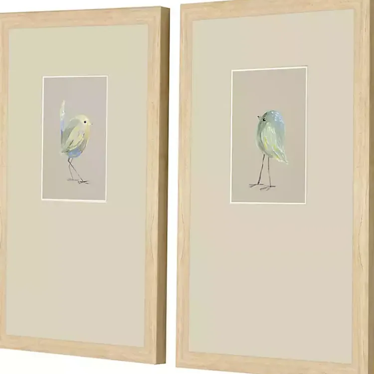 Framed Art-Kirklands Home Sweet Chickadees Framed Art Prints, Set of 2 Green