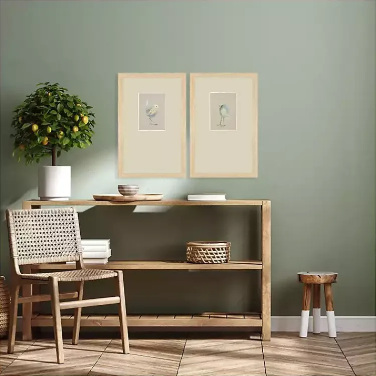 Framed Art-Kirklands Home Sweet Chickadees Framed Art Prints, Set of 2 Green