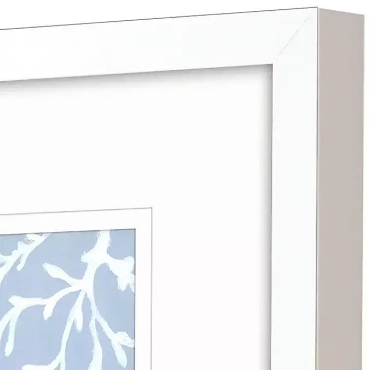 Framed Art-Kirklands Home Blue Shell Silhouettes Framed Art Prints, Set of 2