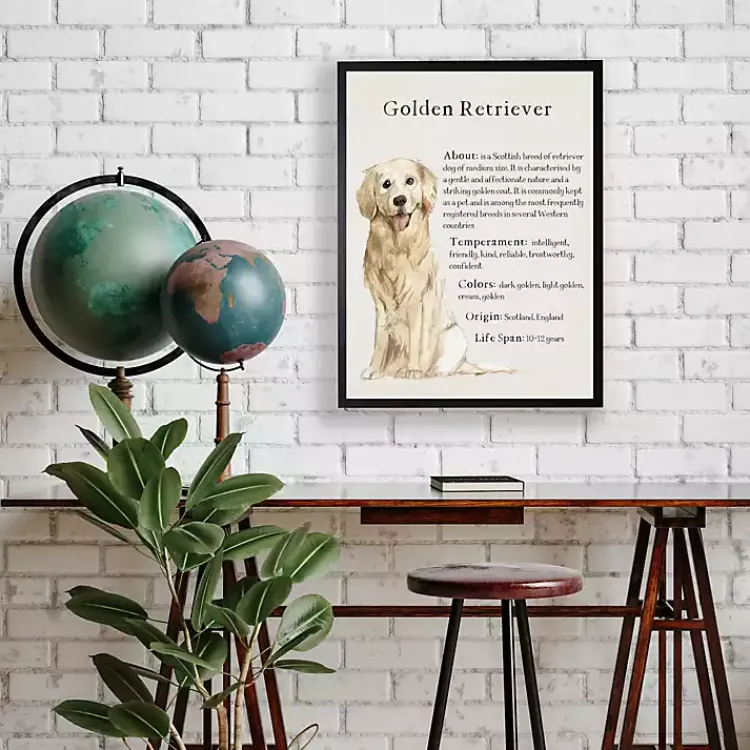 Wall Quotes & Signs-Kirklands Home Golden Retriever Boxer Facts Framed Wall Plaque