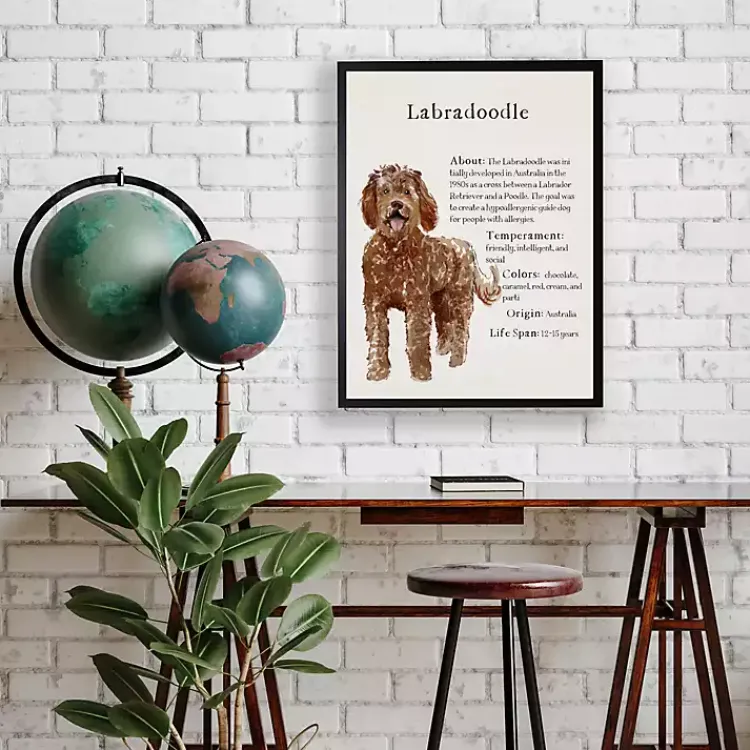 Wall Quotes & Signs-Kirklands Home Labradoodle Facts Framed Wall Plaque
