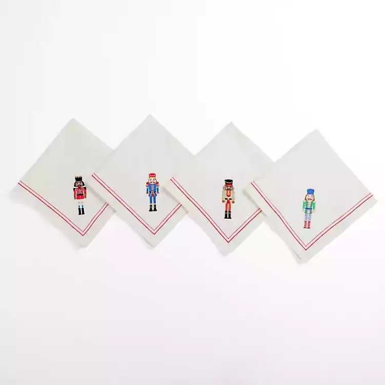 Table Linens-Kirklands Home Embroidered Nutcracker Napkins, Set of 4