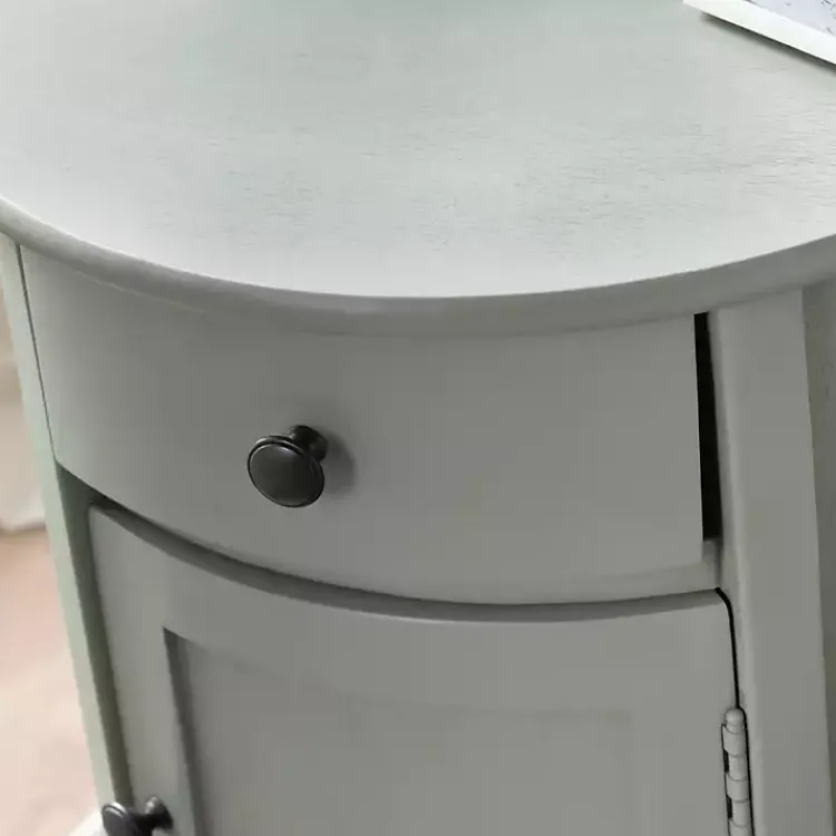 Accent & End Tables-Kirklands Home Round Beckly Accent Table Gray