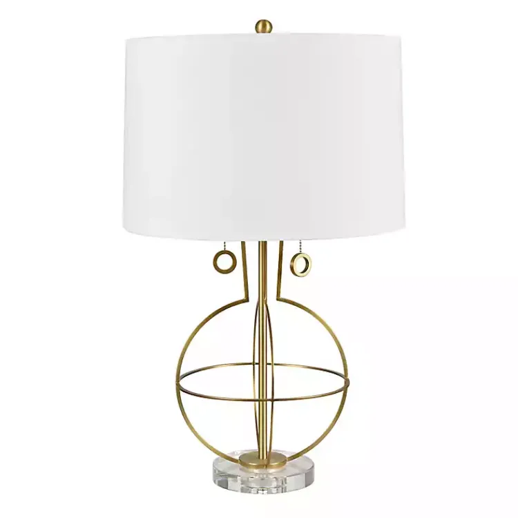 Table Lamps-Kirklands Home Gold Armillary Sphere Table Lamp White