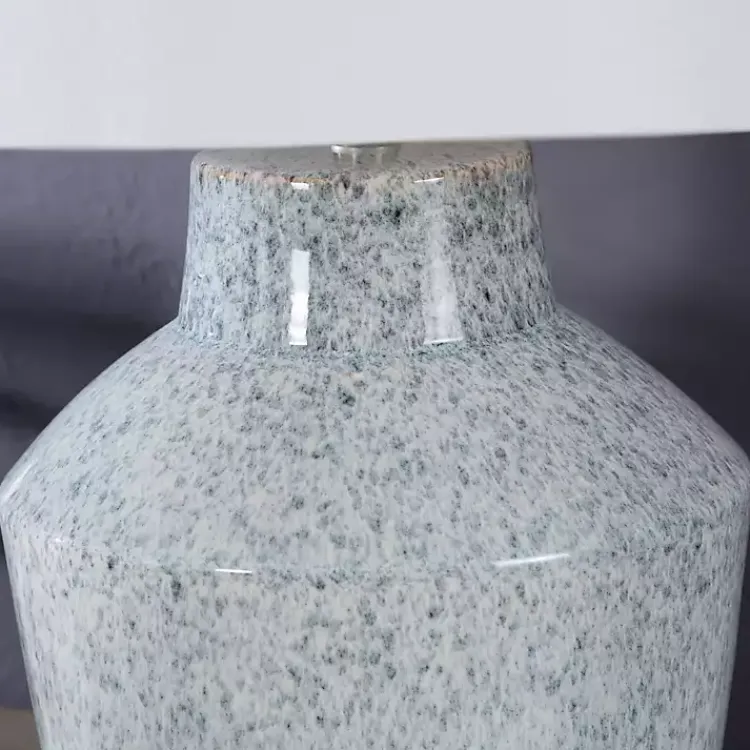 Table Lamps-Kirklands Home Speckled Ceramic Jar Table Lamp Blue