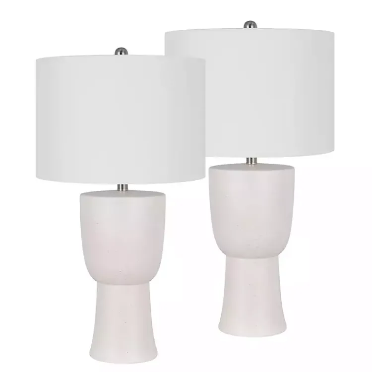 Table Lamps-Kirklands Home Ivory Maddie Table Lamps, Set of 2 White