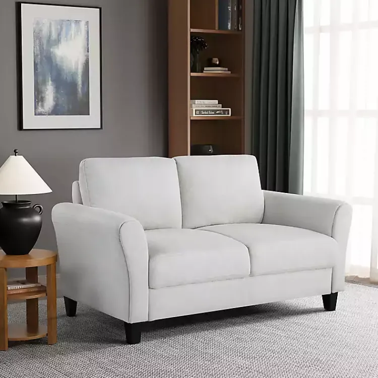 Sofas & Loveseats-Kirklands Home Oyster Walter Loveseat Ivory