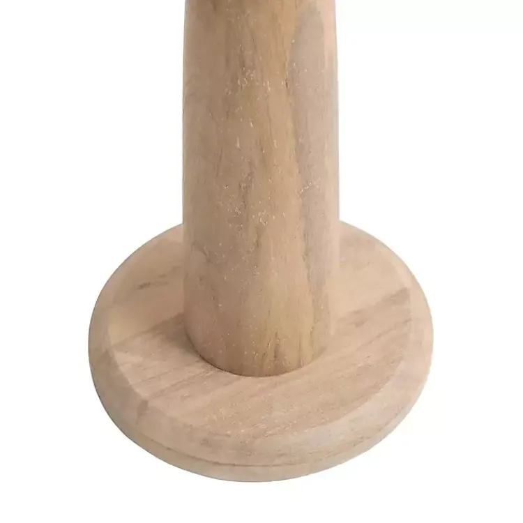 Accent & End Tables-Kirklands Home Round Natural Wood Jess Accent Table Tan