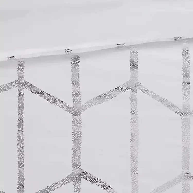 Comforters-Kirklands Home White Metallic 4-pc. Twin/Twin XL Comforter Set