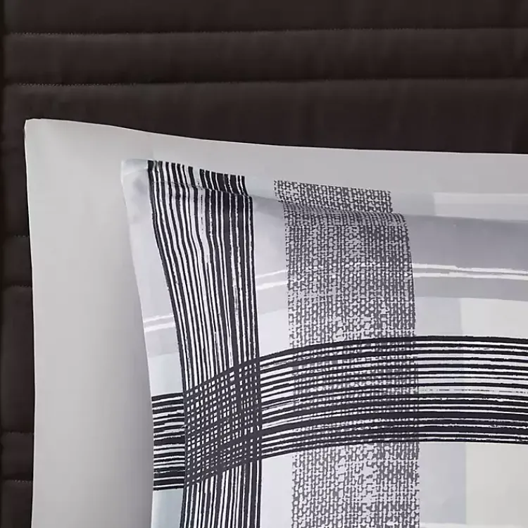 Comforters-Kirklands Home Jax Plaid 5-pc. Full/Queen Comforter Set Gray