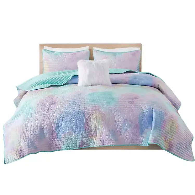 Quilts-Kirklands Home Watercolor Tie-Dye 4-pc. Full/Queen Quilt Set