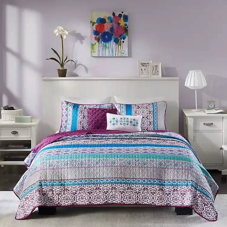 Quilts-Kirklands Home Adley Reversible Twin XL 4-pc. Quilt Set