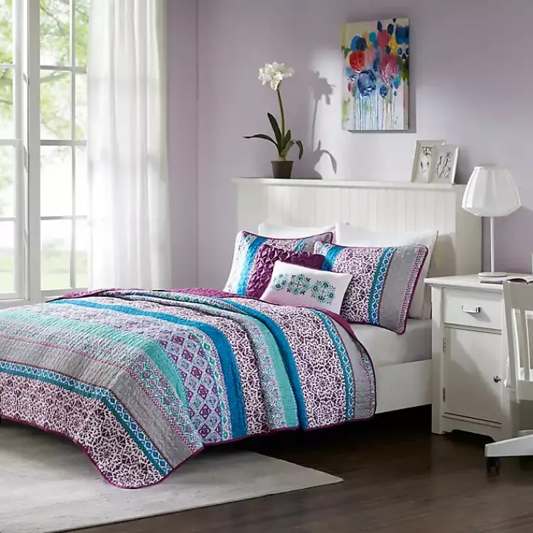 Quilts-Kirklands Home Adley Reversible Twin XL 4-pc. Quilt Set