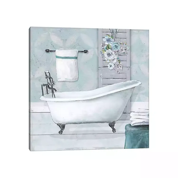 Canvas Art-Kirklands Home Blue Bathroom Canvas Art Print