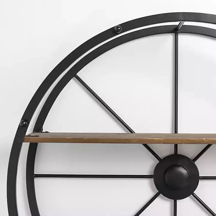 Shelves-Kirklands Home Round Wagon Wheel Wall Shelf