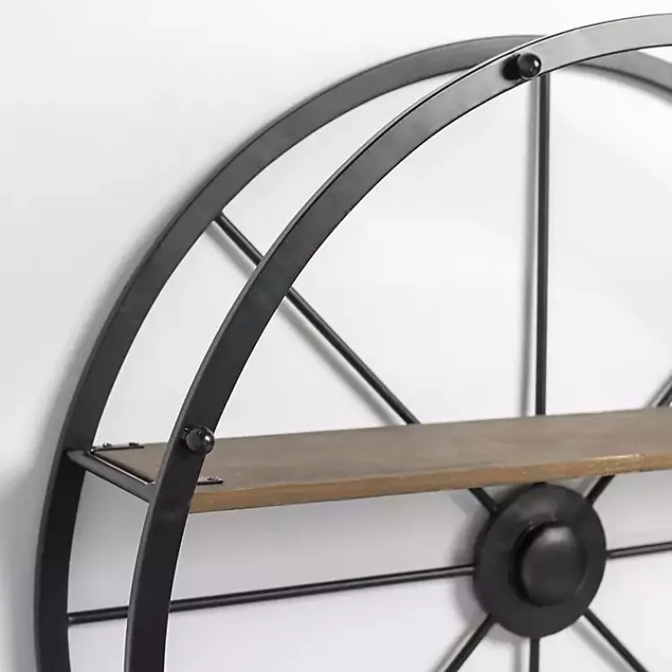 Shelves-Kirklands Home Round Wagon Wheel Wall Shelf