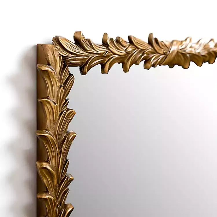 Decorative Mirrors-Kirklands Home Antique Bronze Leaf Frame Wall Mirror