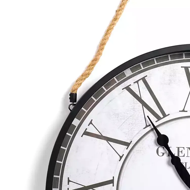 Clocks-Kirklands Home Brennan Rope Hanger Wall Clock