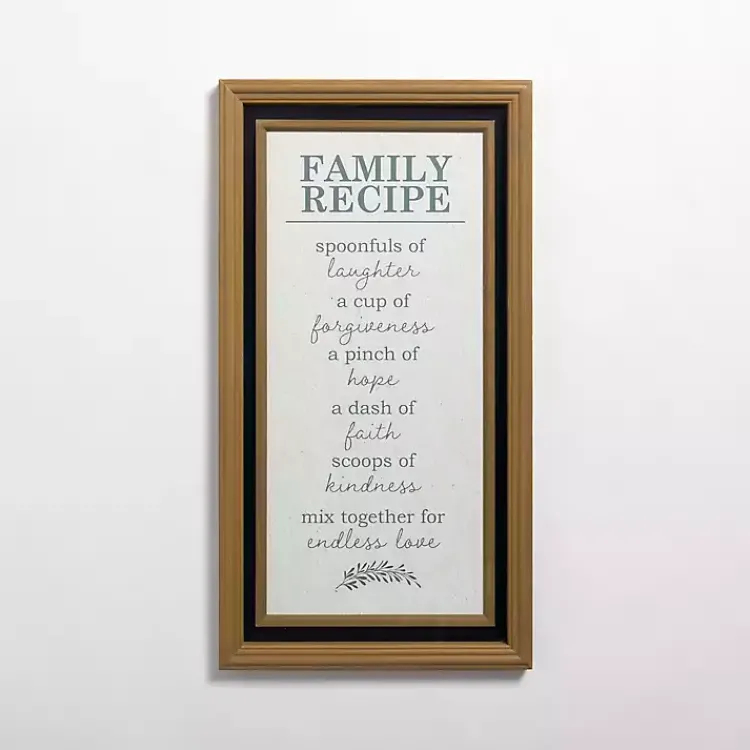 Wall Quotes & Signs-Kirklands Home Family Recipe Framed Wall Plaque