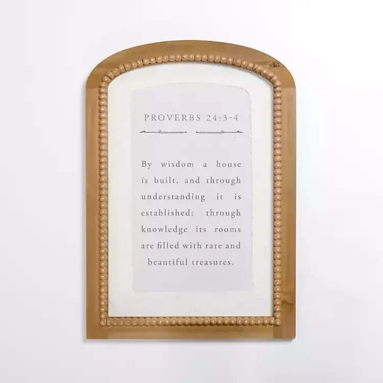 Wall Quotes & Signs-Kirklands Home Arched Proverbs Verse Beaded Wall Plaque