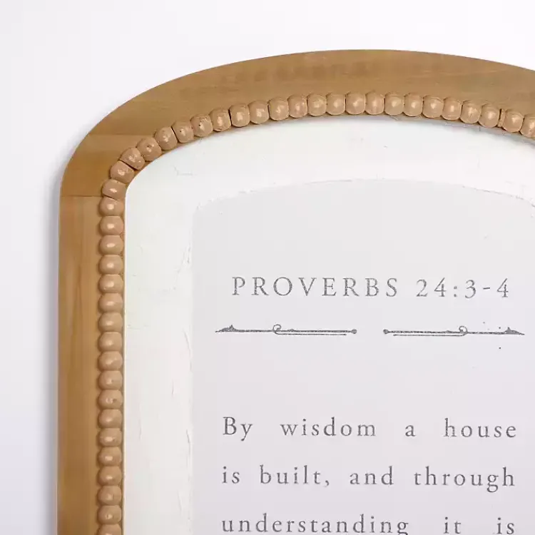 Wall Quotes & Signs-Kirklands Home Arched Proverbs Verse Beaded Wall Plaque