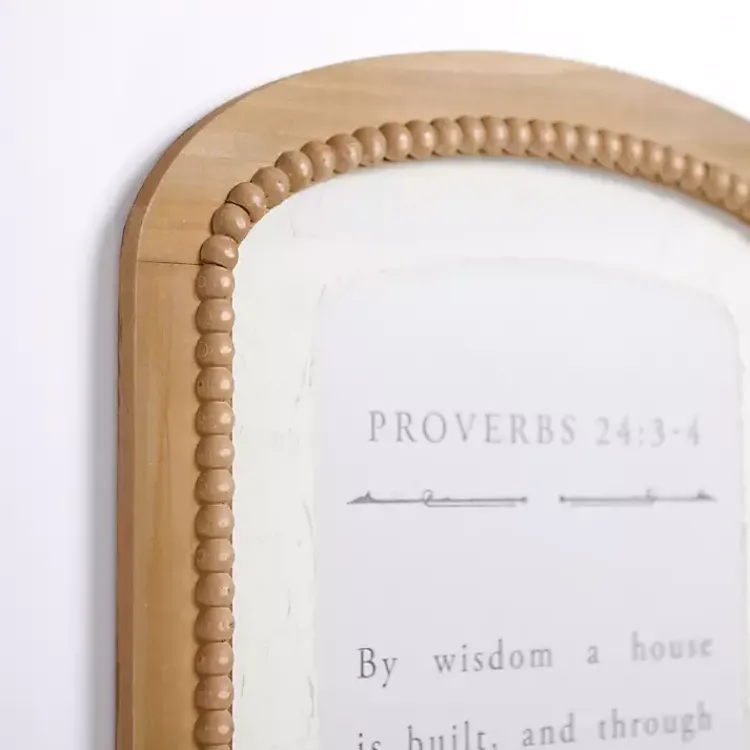 Wall Quotes & Signs-Kirklands Home Arched Proverbs Verse Beaded Wall Plaque