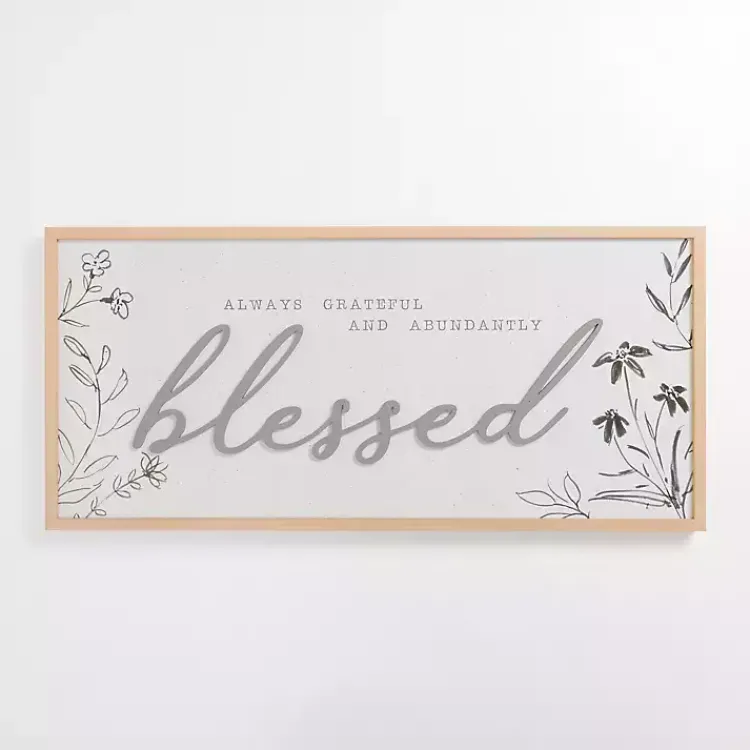 Wall Quotes & Signs-Kirklands Home Abundantly Blessed Wood Wall Plaque