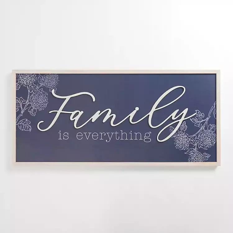 Wall Quotes & Signs-Kirklands Home Family is Everything Wall Plaque Blue