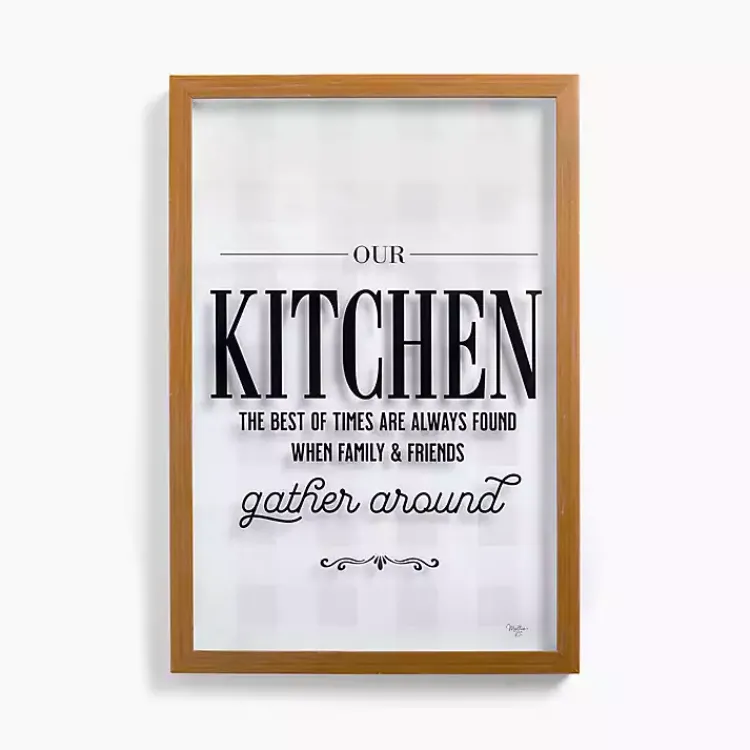Wall Quotes & Signs-Kirklands Home Our Kitchen Buffalo Check Framed Wall Plaque