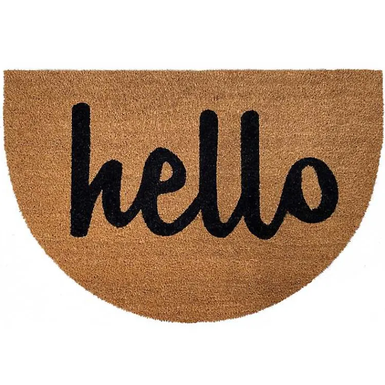 Doormats-Kirklands Home Natural Arch Hello Doormat Brown