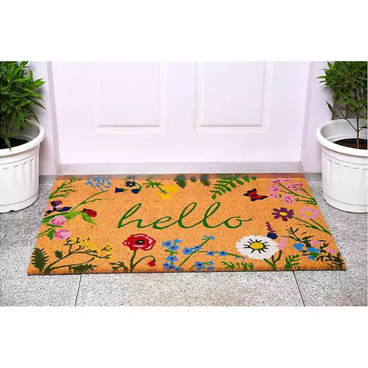 Doormats-Kirklands Home Hello Wildflower Doormat