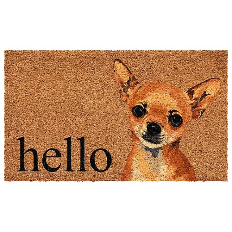 Doormats-Kirklands Home Chihuahua Hello Doormat Brown
