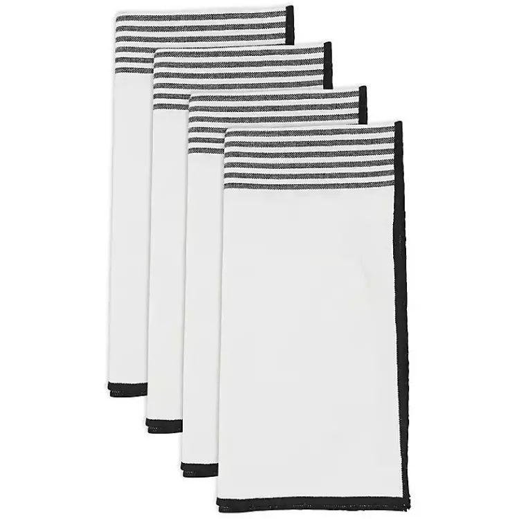 Table Linens-Kirklands Home Elegant Stripe Napkins, Set of 4